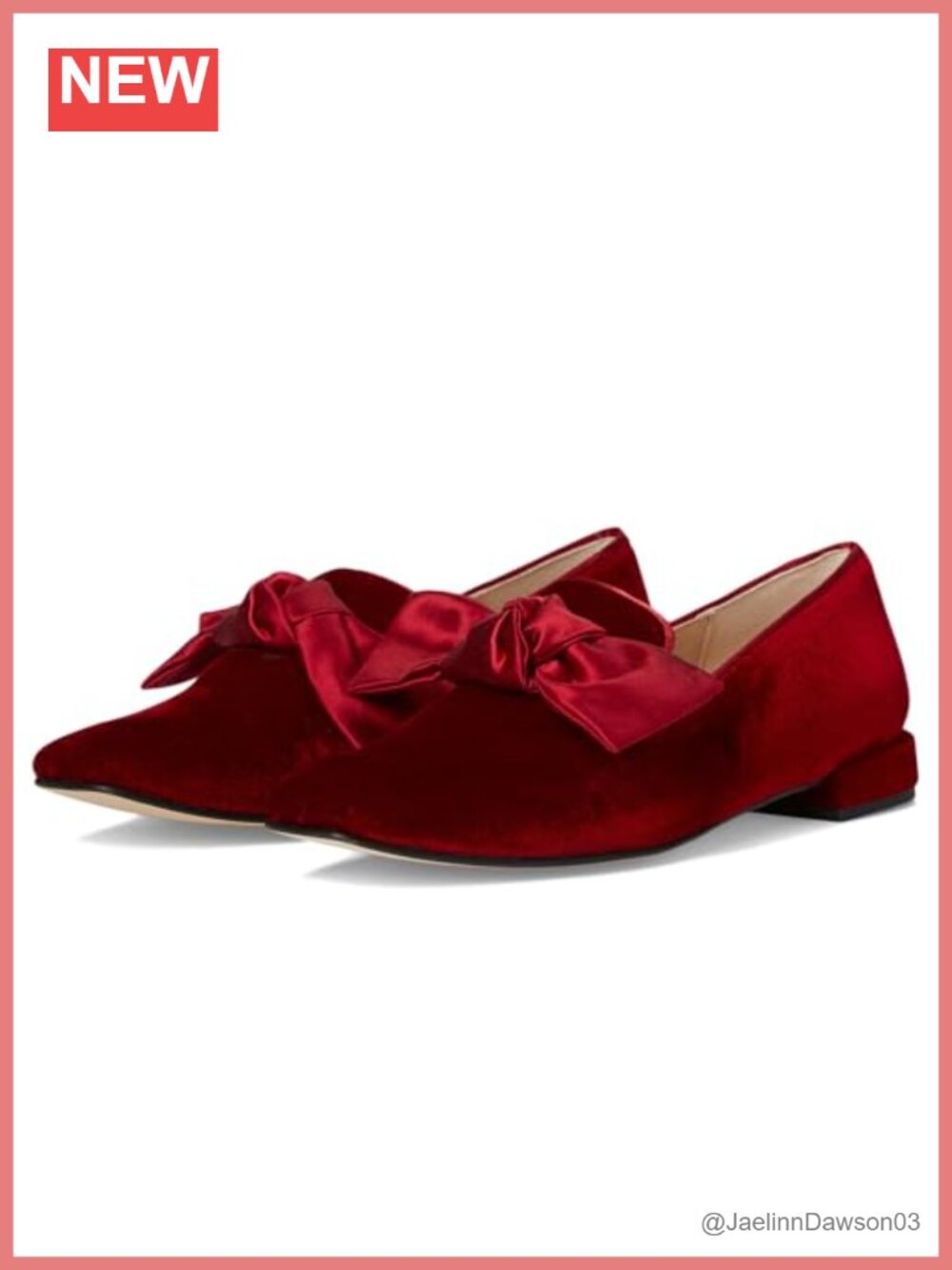 Velvet Satin Bow Block Heel Loafer